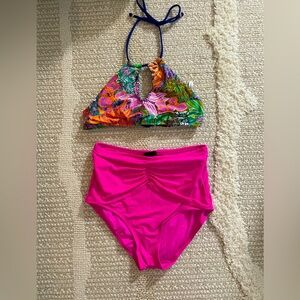 Trina Turk floral bikini top